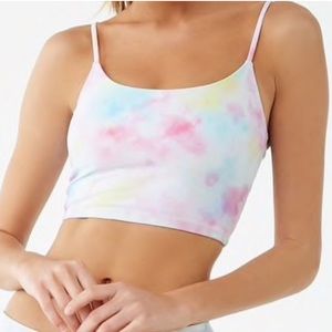 Cute tie dye sports bra or swimsuit top
